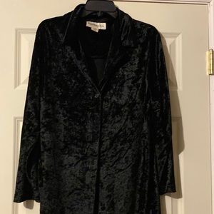 Vintage Norton McNaughton velvet button front shirt